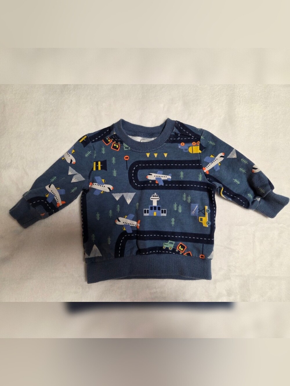 Baby Boy/unisex Airplane Aviation Carters 3m Sweatshirt